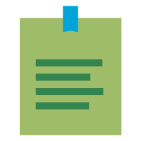 Document with piece of tape on top